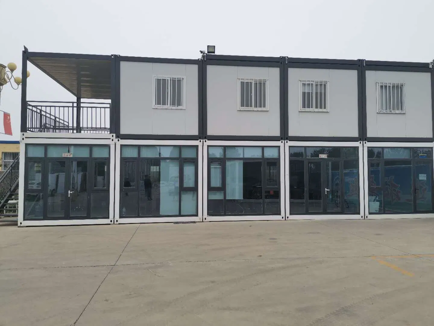 2 Storey Low Cost Prefab Homes Houses Steel Frame and EPS Sandwich Panel Modular Home Prefabricated -Building Apartment Flat Pack Container