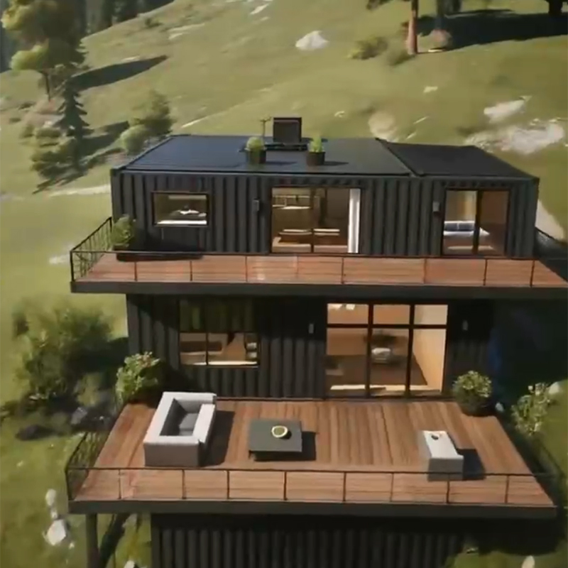 Stylish and Eco-Friendly Prefabricated Container House for Smart Living Prefab Light Steel Residential House Custom Modular Prebuilt Home for Family Living