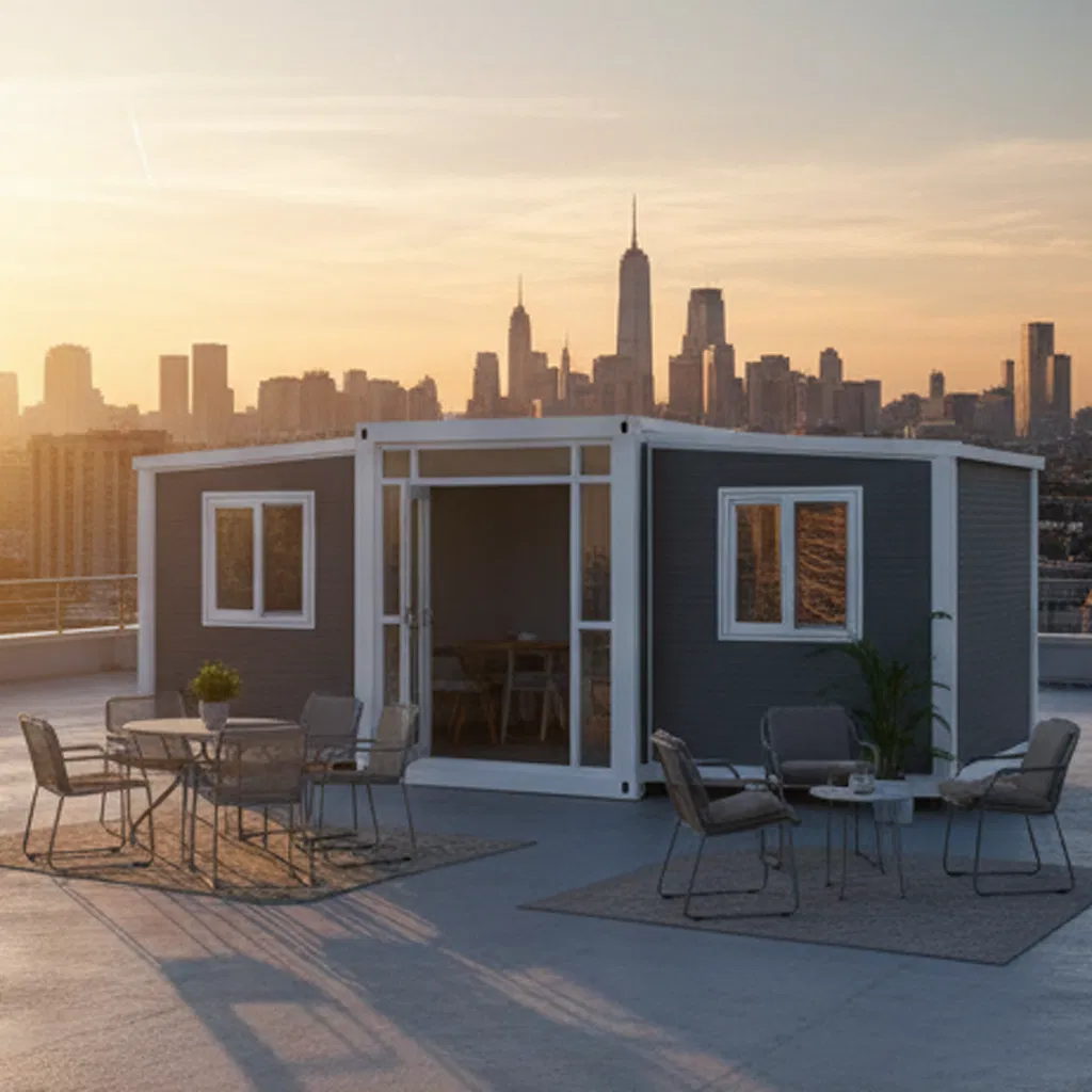 Waterproof Prefabricated 40FT 20FT Folding Portable Home Two Three Bedroom Prefab Outdoor Expandable Container House