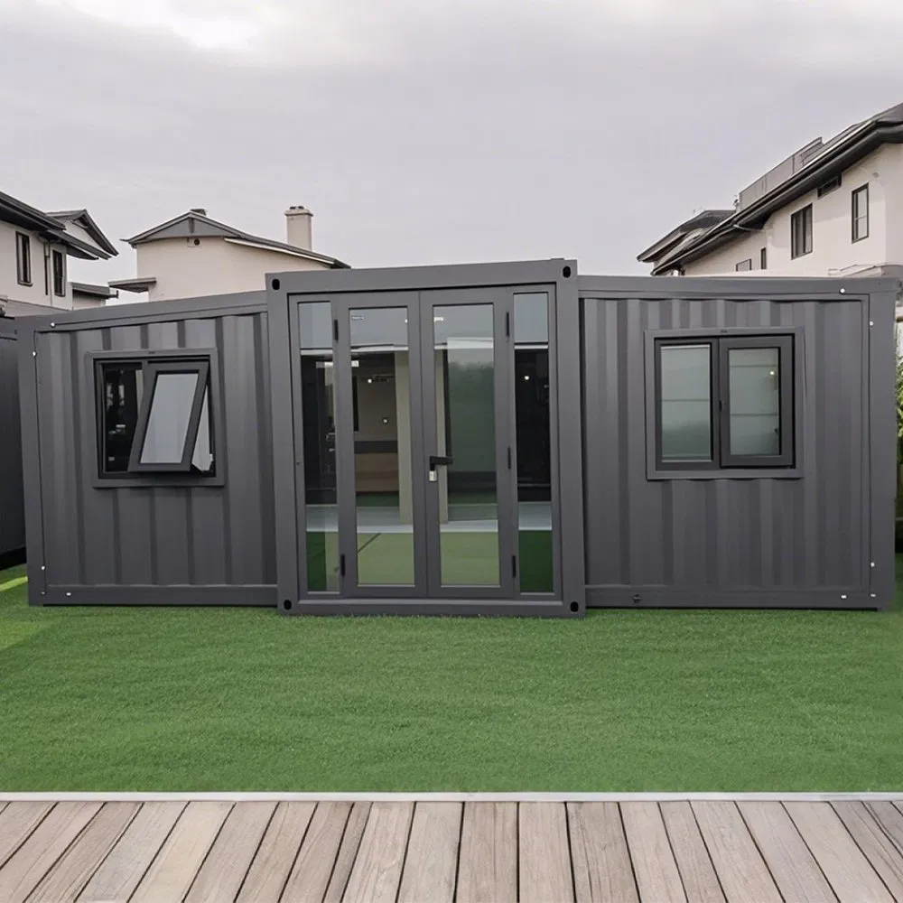 Imitation Wood Grain Double Storey Dormitory Modular Prefabricated Houses Prefab Home Container House