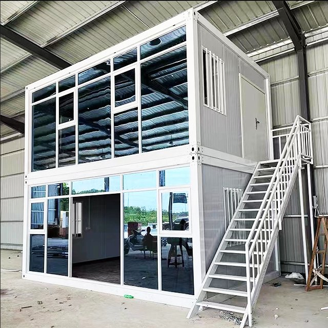 Manufacture Design Luxury Prefabricated Shipping Container Homes 3 Bedroom Double Storey Mansion Modular House for Living
