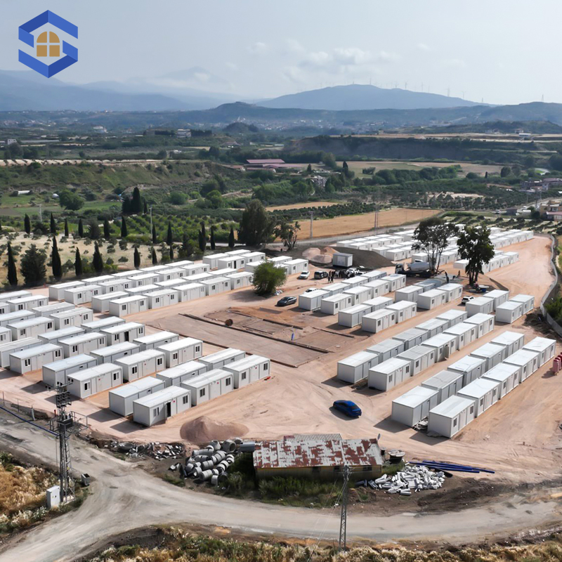 Eco-Friendly Double-Storey Multi-Unit Thermal Insulation Detachable with Bathroom Prefab Prefabricated Container Tiny House for Construction Sites