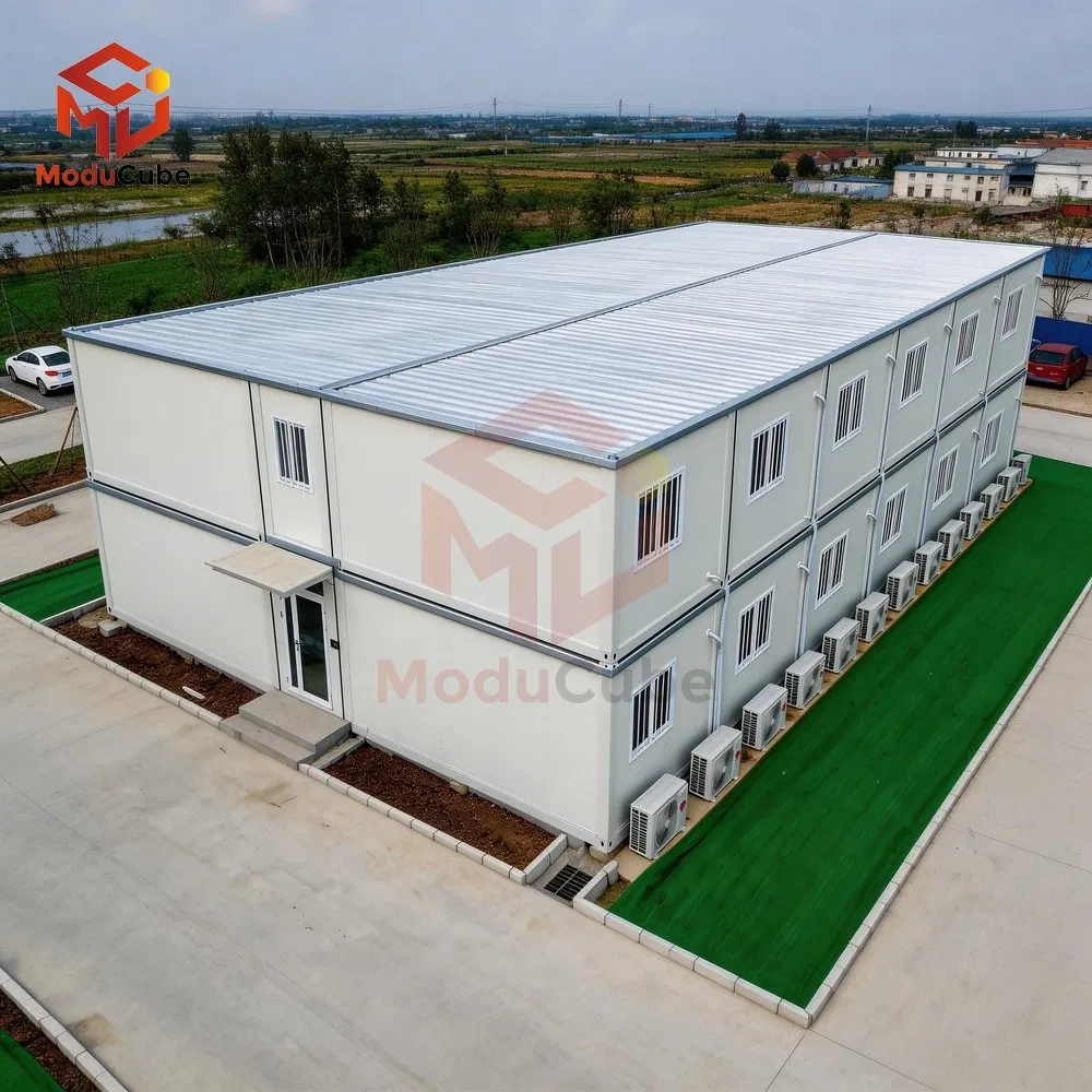Prefabricated Light Steel Shipping Container Building House for Labor Camp with Kitchen Toilet Bathroom