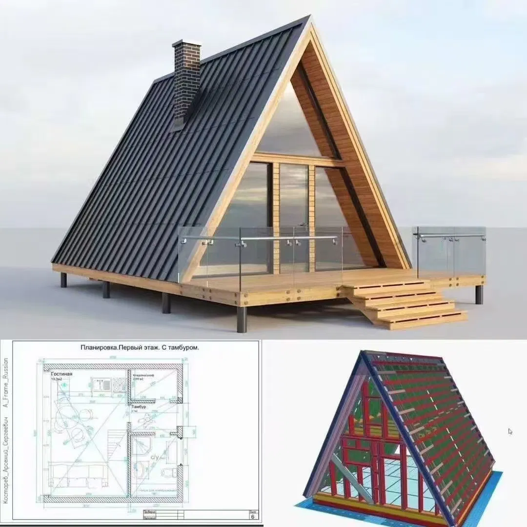 Rapid-Deploy Emergency Light Steel a Frame House Portable Modular Cabin Prefabricated Shelter