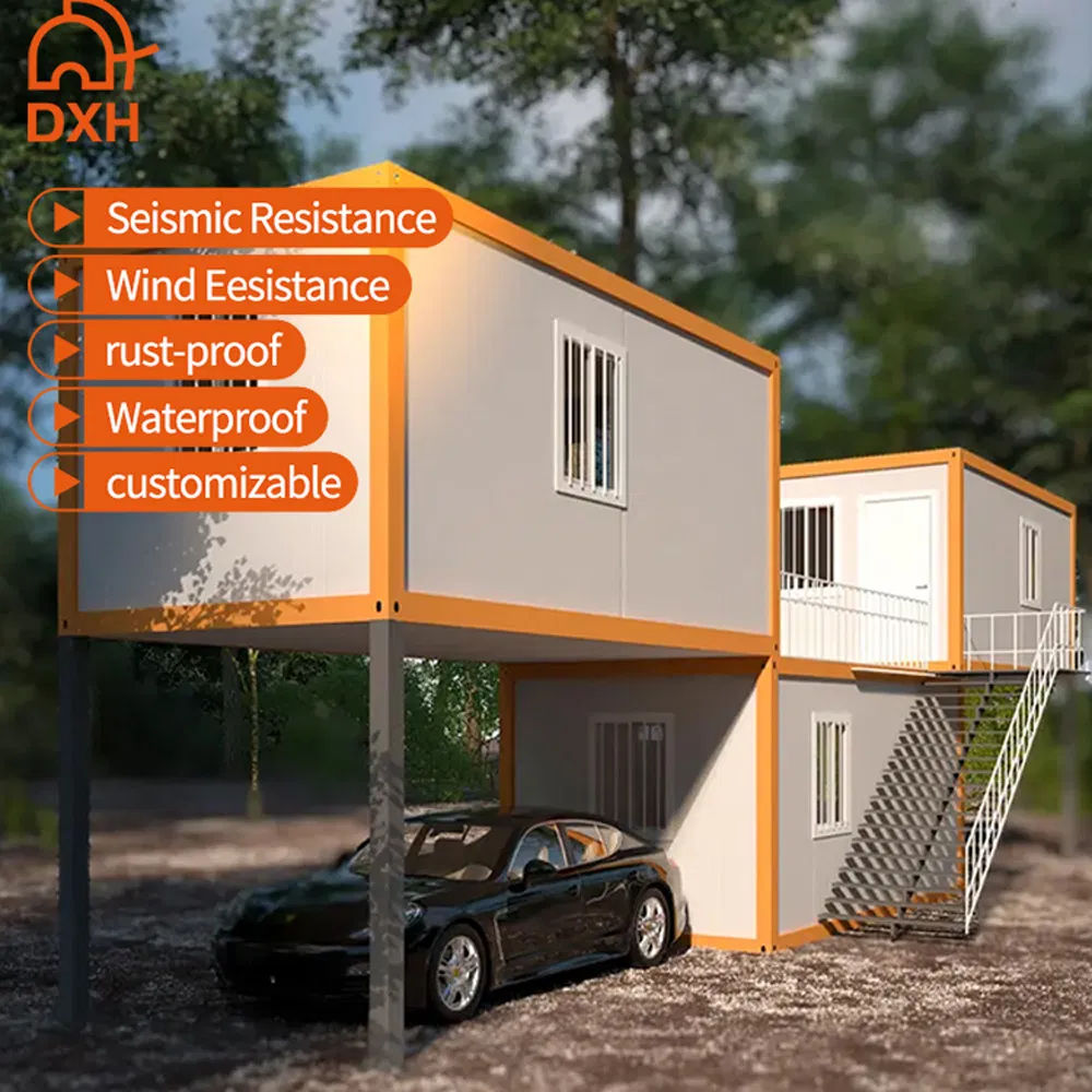 Dxh Factory Customized Office Warehouse Workshop Living Villa Prefabricated Flat Pack Container House Apartment Modern Prefab Detachable Home for Sale