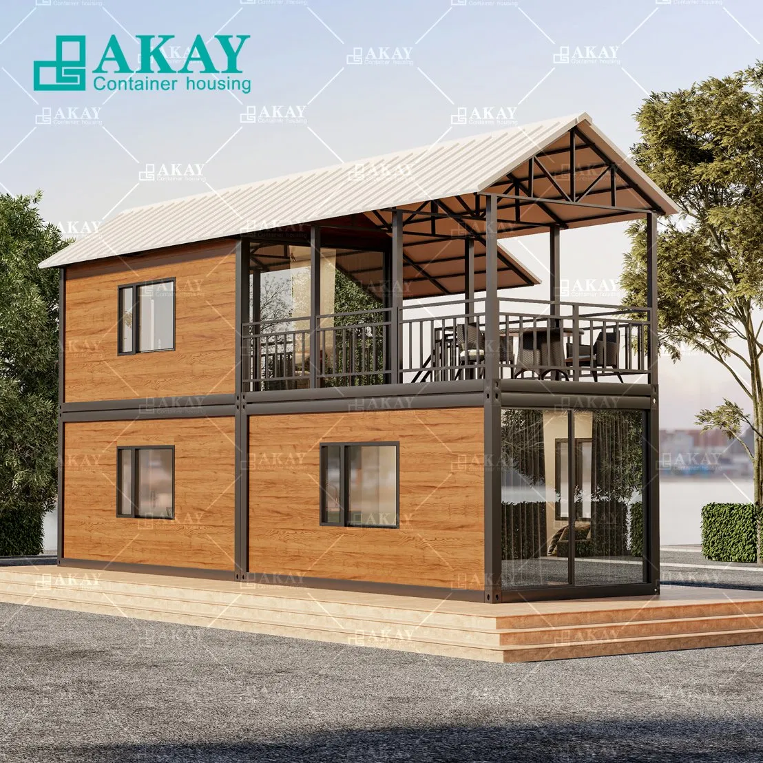 Luxury Double Storey Dormitory Modular Luxury Villas Prefabricated Building Home Prefab House Detachable Container House