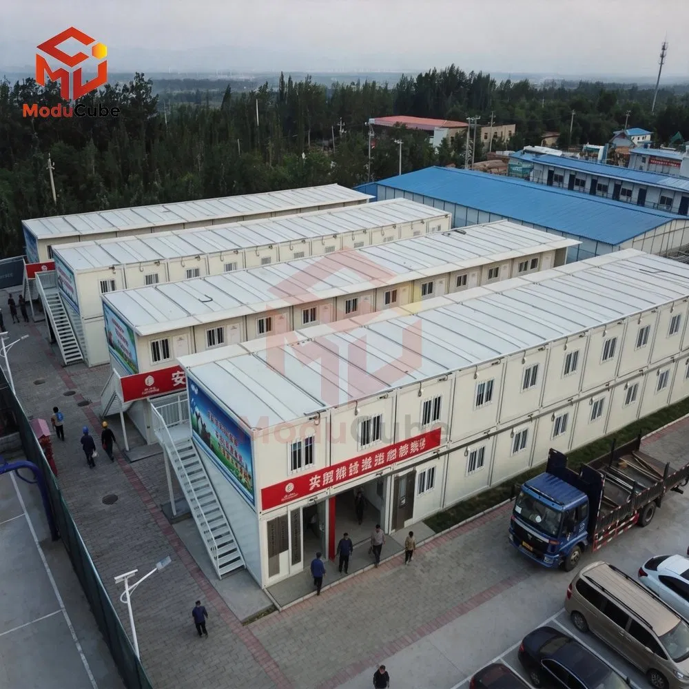 Prefabricated Light Steel Shipping Container Building House for Labor Camp with Kitchen Toilet Bathroom