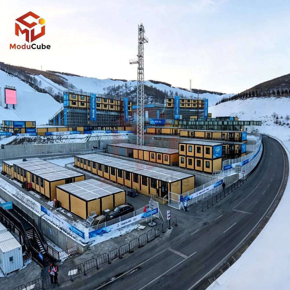 Prefabricated Light Steel Shipping Container Building House for Labor Camp with Kitchen Toilet Bathroom