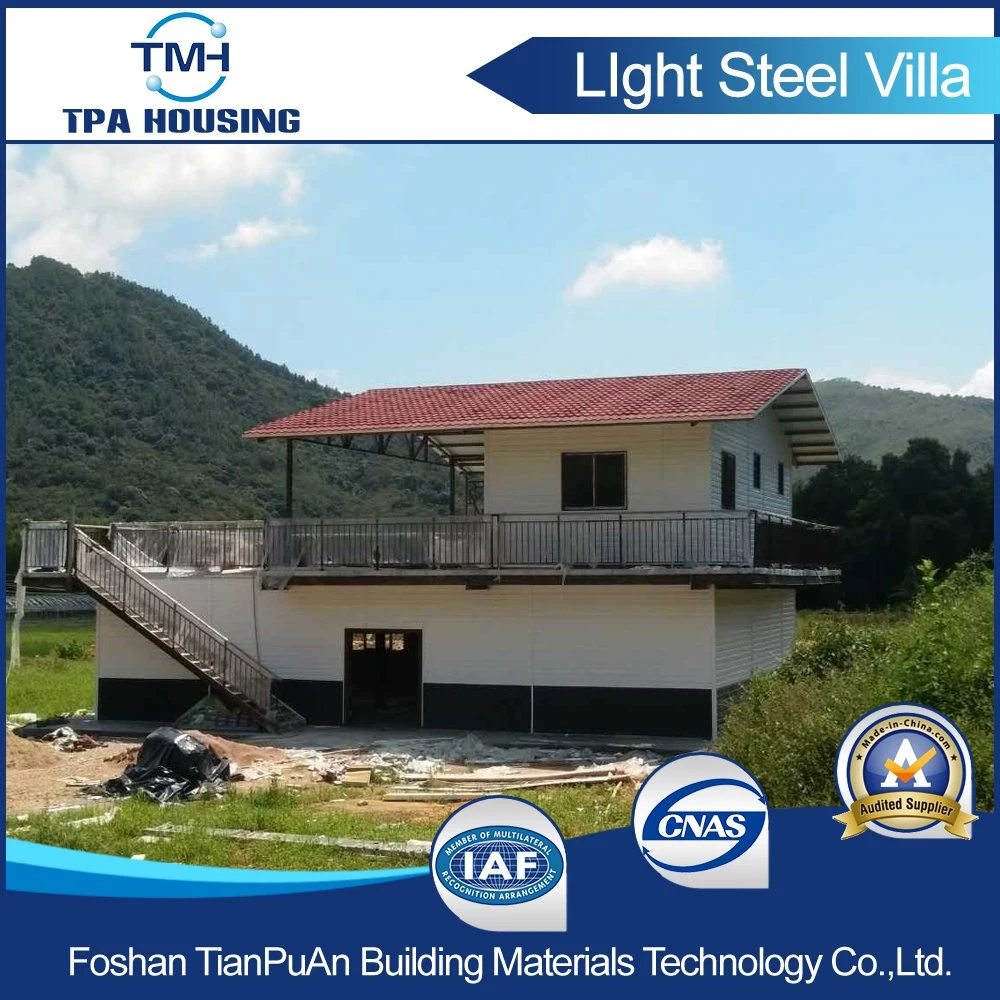 Comfortable Double Storey Prefabricated Steel Structure Villa House