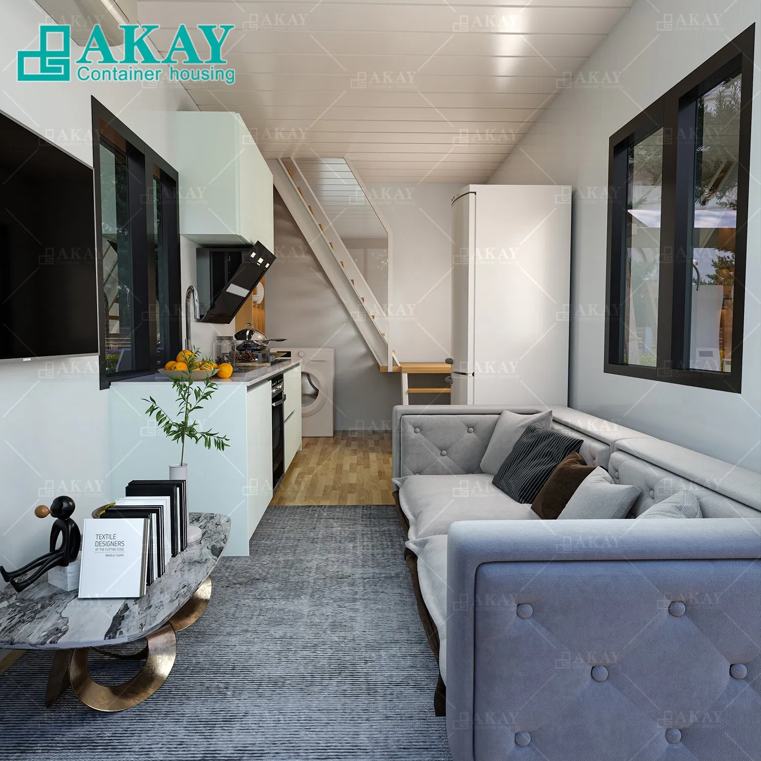 Portable/Mobile Luxury Flat Pack EPS Sandwich Panel Prefabricated/Prefab Container House/Office/Home/Accomodation/Villa for Living Prefabricated-Building