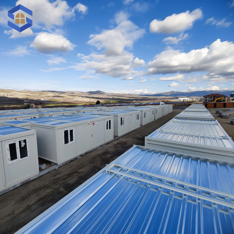 Eco-Friendly Double-Storey Multi-Unit Thermal Insulation Detachable with Bathroom Prefab Prefabricated Container Tiny House for Construction Sites