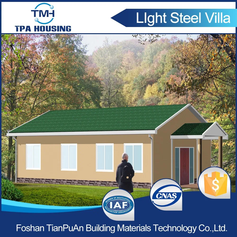 2 Floors EPS Cement Sandwich Panel Prefab House in The Country Side