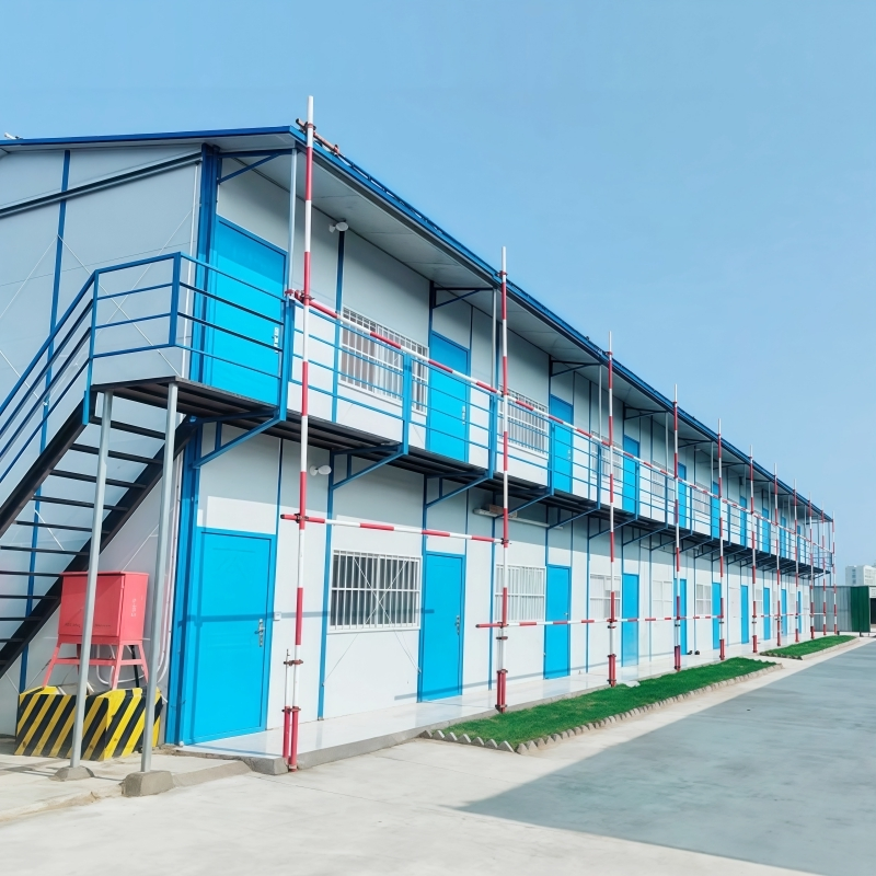 Waterproof EPS Sandwich Panel Prefab Warehouse Steel Structure House K/T Type House Prefabricated House Building