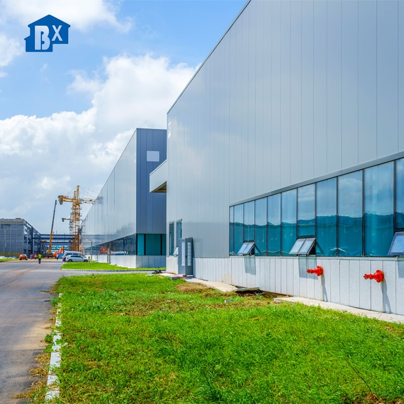 Construction of Large and Spacious Container Metal Prefab Frame Warehouses, Workshops, Factories and Steel Sheds Prefabricated Light Steel Structure Workshop