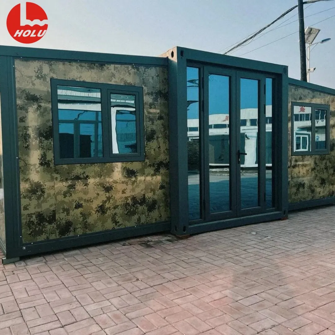 Honglu Portable Double-Wing Expandable Steel-Structured Prefabricated Heat-Insulated Soundproof Movable Temporary House