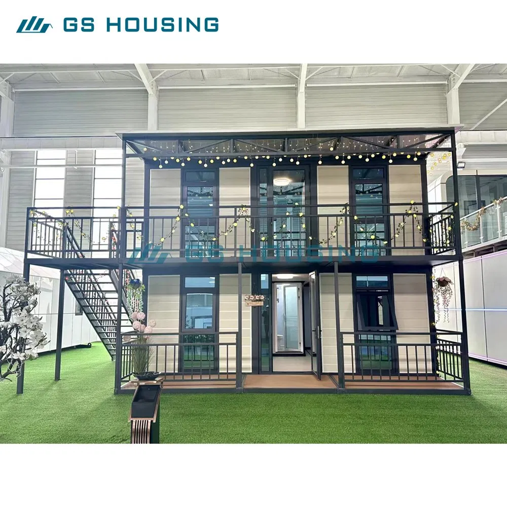 GS Housing EPS/ PUR /Rockwool Sandwich Panel Plastic Film Packaging Mobile House Expandable Office with Bathroom Kitchen Prefab Tiny Container House