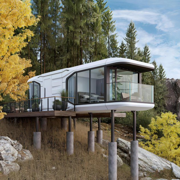 Prefab Modular Portable Waterproof Capsule House Prefabricated Vessel Hotel Sleep Pod Space Capsule