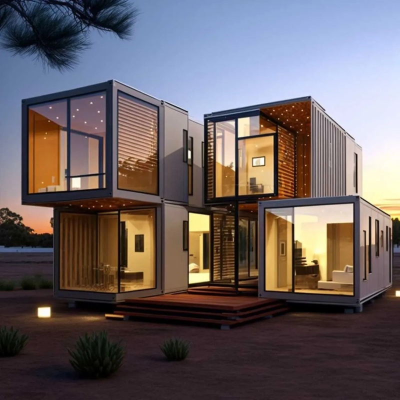 Customized Prefabricated Steel Frame Villa Container Houses