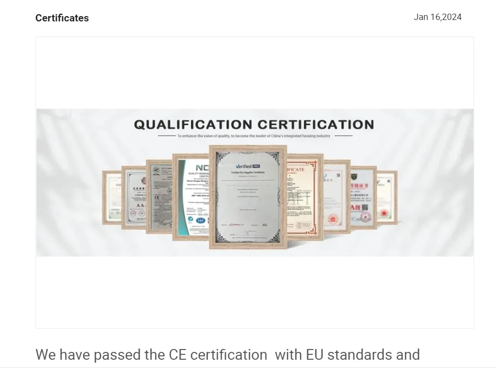 Certification