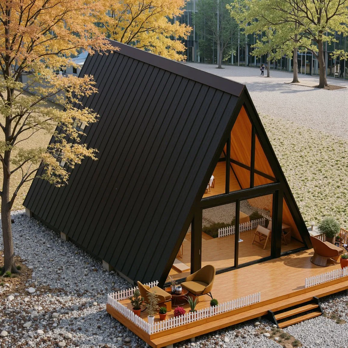 Luxury Frame Tiny House Triangle a Frame House Prefab Villa Heat-Insulated Portable Casa Contenedor Modular Homes Prefabricated House