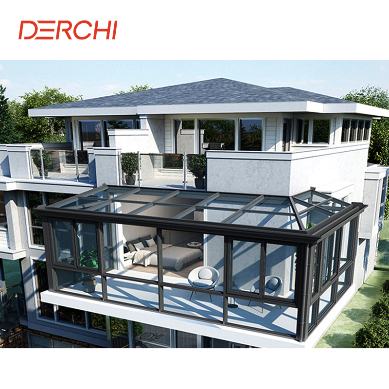 Single Multi Storey Modern Design 20 by 20 Tiny Family House Sunrooms with Balcony