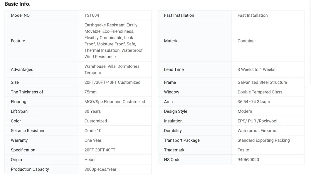 Modular Container Structure