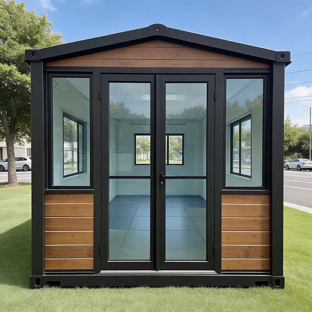 Prefab House Foldable Container Office with EPS Sandwich Panels Fireproof Design