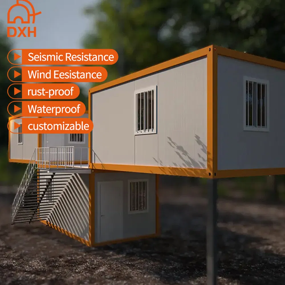 Dxh Factory Customized Office Warehouse Workshop Living Villa Prefabricated Flat Pack Container House Apartment Modern Prefab Detachable Home for Sale