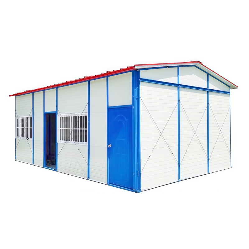 Waterproof EPS Sandwich Panel Prefab Warehouse Steel Structure House K/T Type House Prefabricated House Building