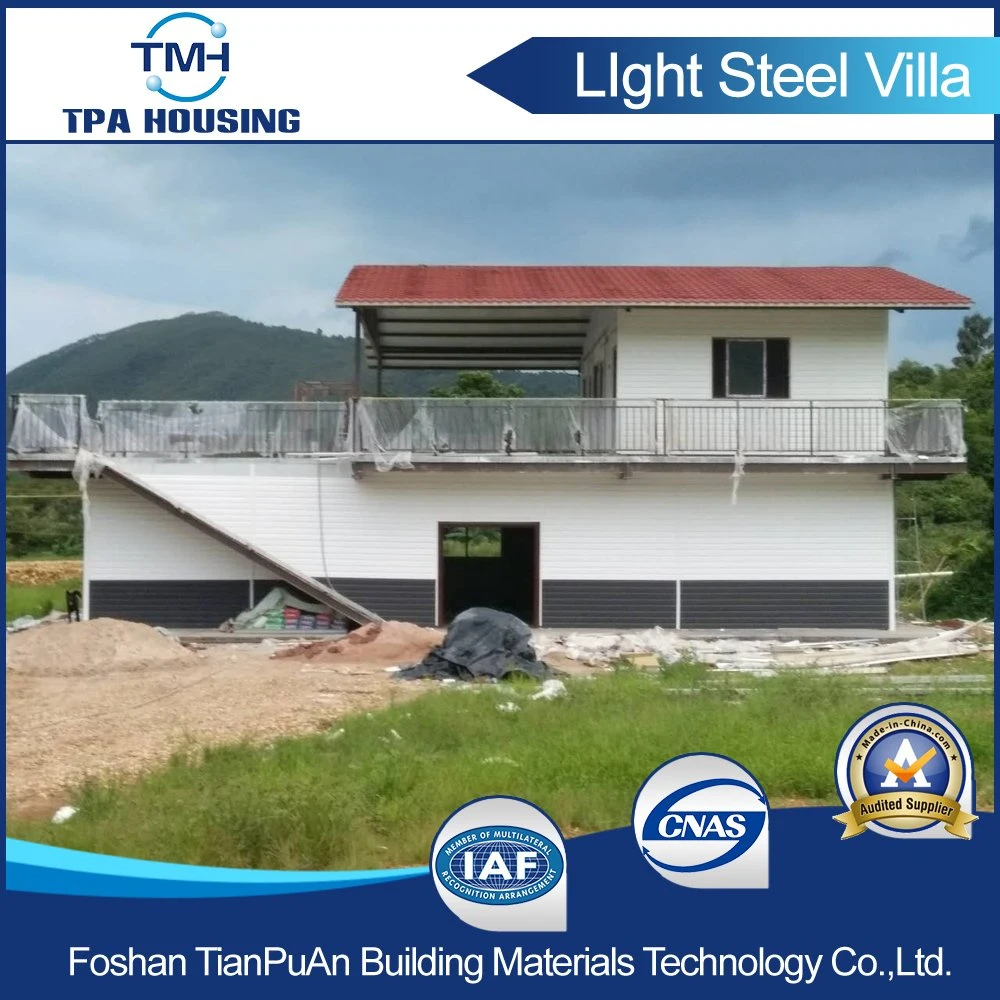 2 Floors EPS Cement Sandwich Panel Prefab House in The Country Side