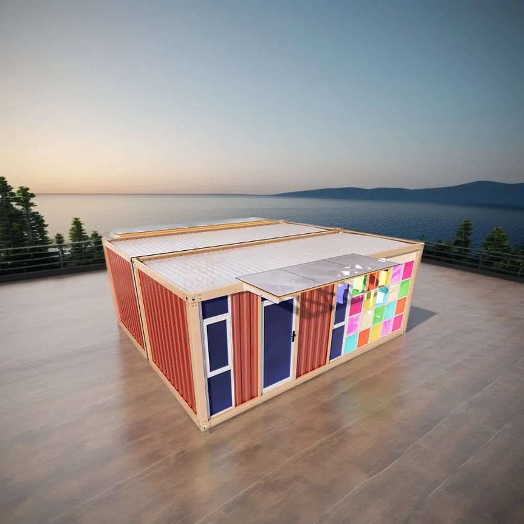 Custom Luxury Double-Storey Townhouse Prefabricated Container Villa Modern Mobile Prefab Light Steel Tiny House Flat Pack Villa