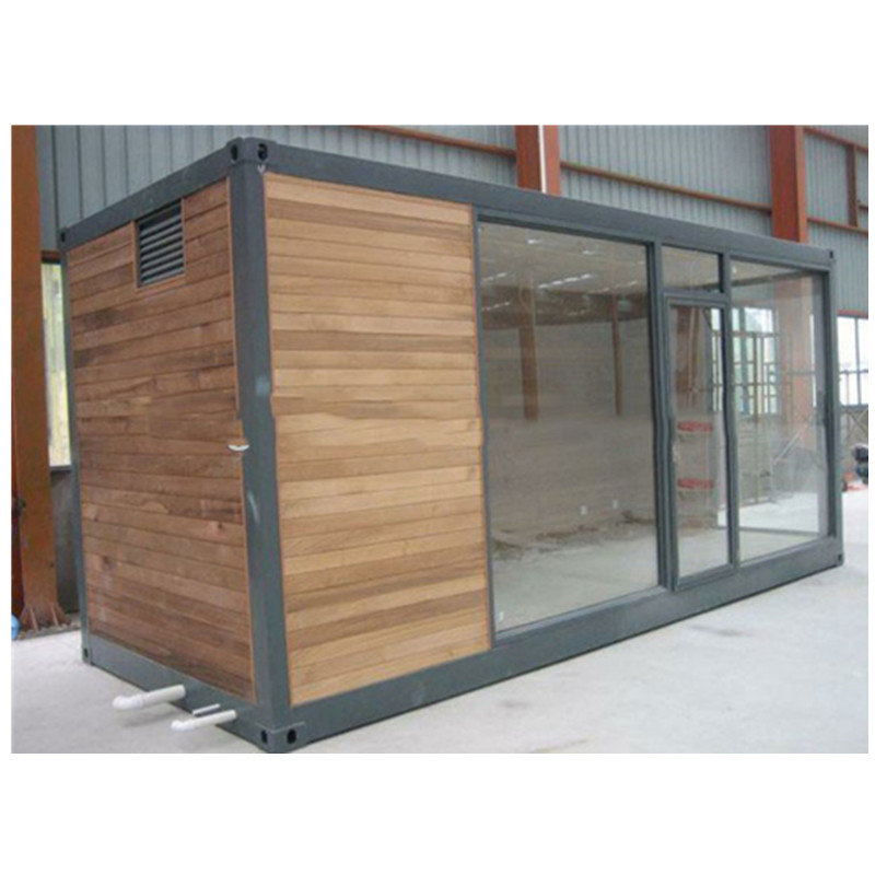 Light Steel 1 Storey Flat Roof Luxury Modern Prefab House