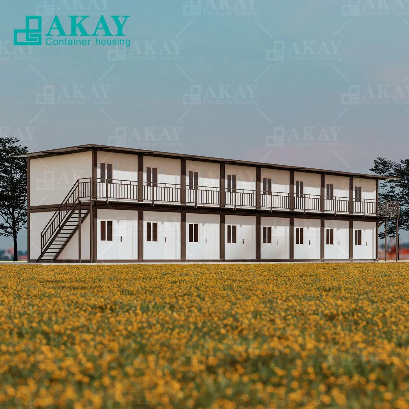 Double-Storey Staff Dormitory Apartment Engineering Project Modular Prefabricated Homes Container Houses Prefab House