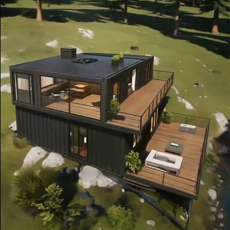 Stylish and Eco-Friendly Prefabricated Container House for Smart Living Prefab Light Steel Residential House Custom Modular Prebuilt Home for Family Living