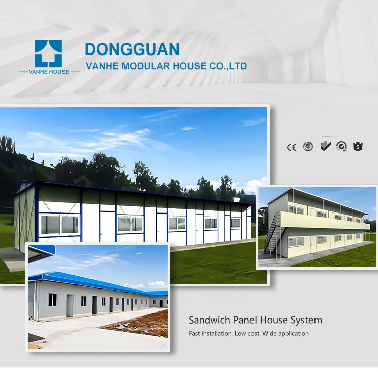 Single Storey Light Steel Structure Prefabricated Sandwich Panel House