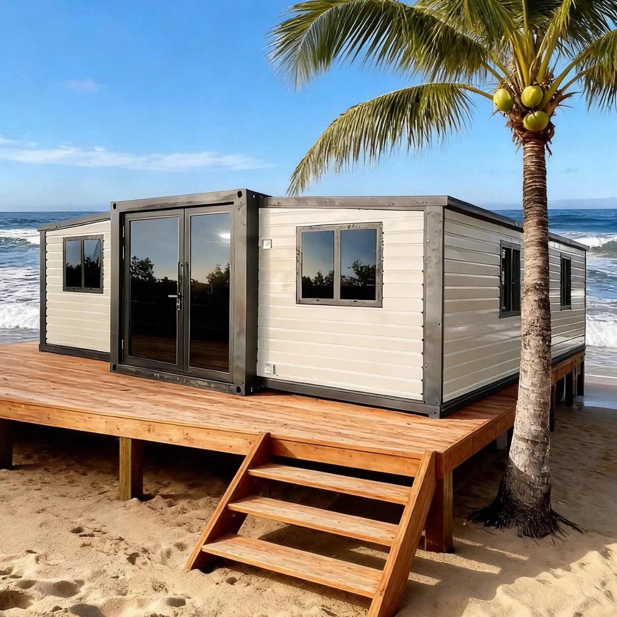 Waterproof 40FT 20 FT 30FT Insulatedseismic Insulation Folding Prefab Mobile Home Container Expandable House for Sale Steel Prefabricated Luxury House