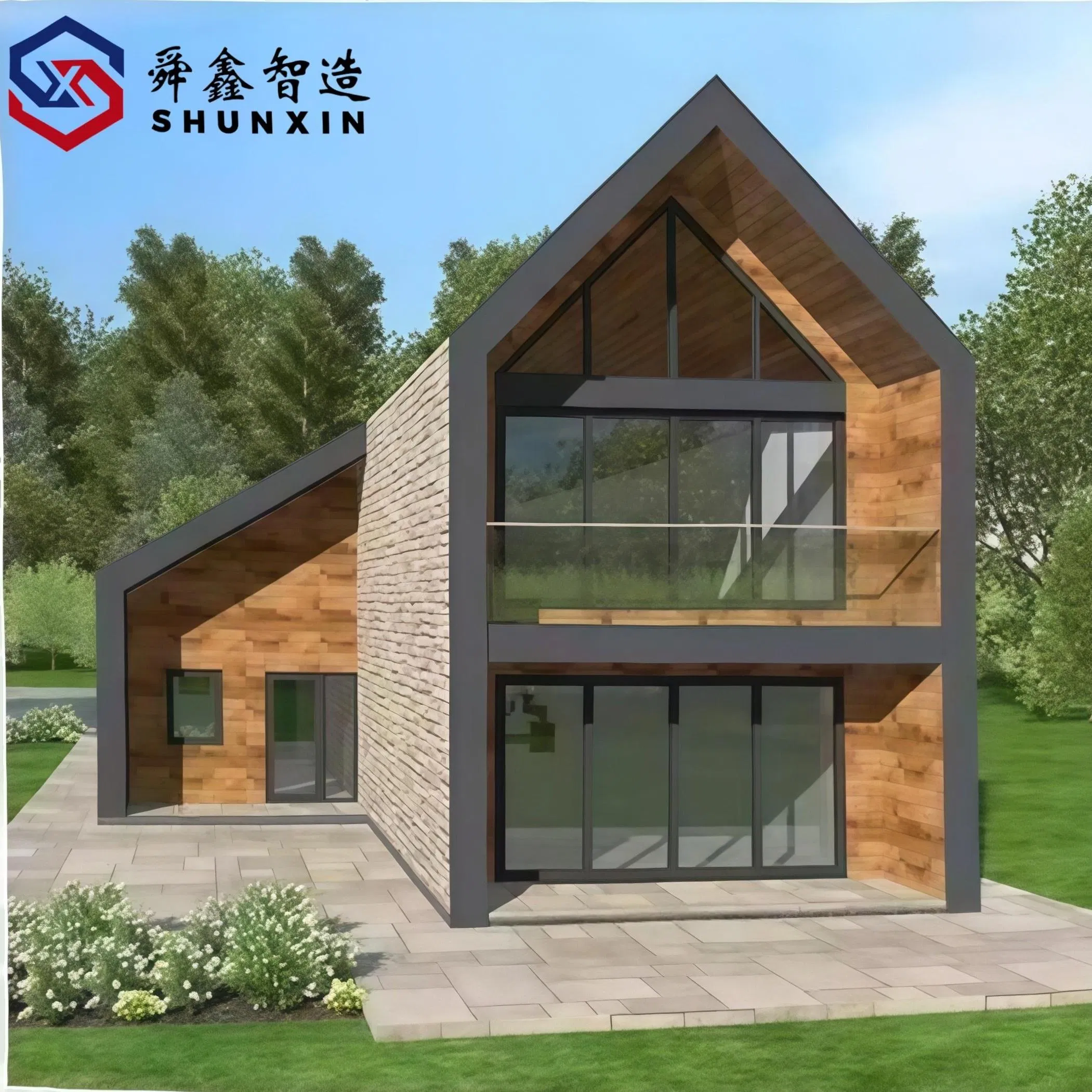 Double Storey Light Steel Pod Modular China Mobile Luxury Prefab Villa Prefabricated House