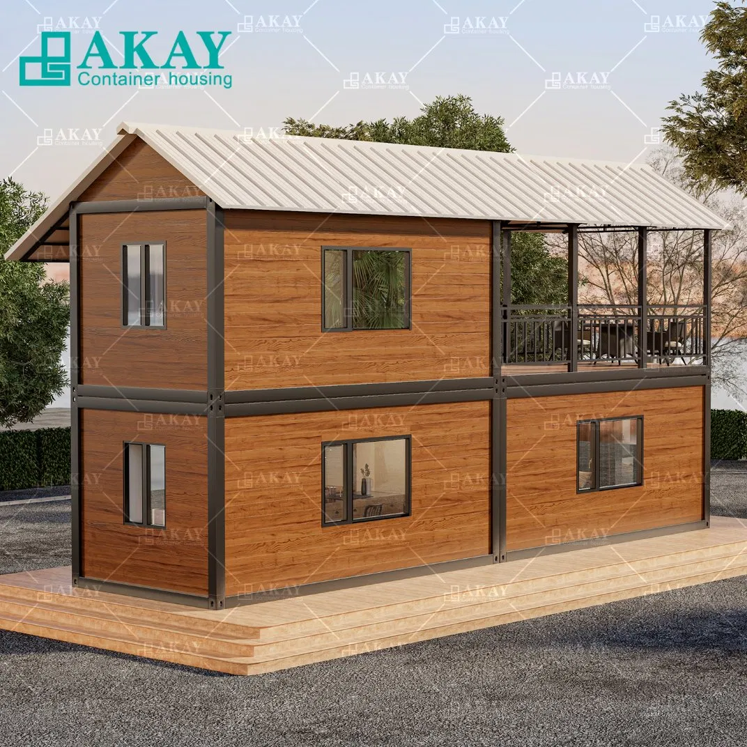 Luxury Double Storey Dormitory Modular Luxury Villas Prefabricated Building Home Prefab House Detachable Container House