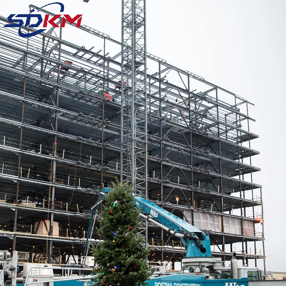 Residential Building Metal Frame Office Building Steel Prefabricated House for Family Steel Prefabricated 2 Storey Commercial Building