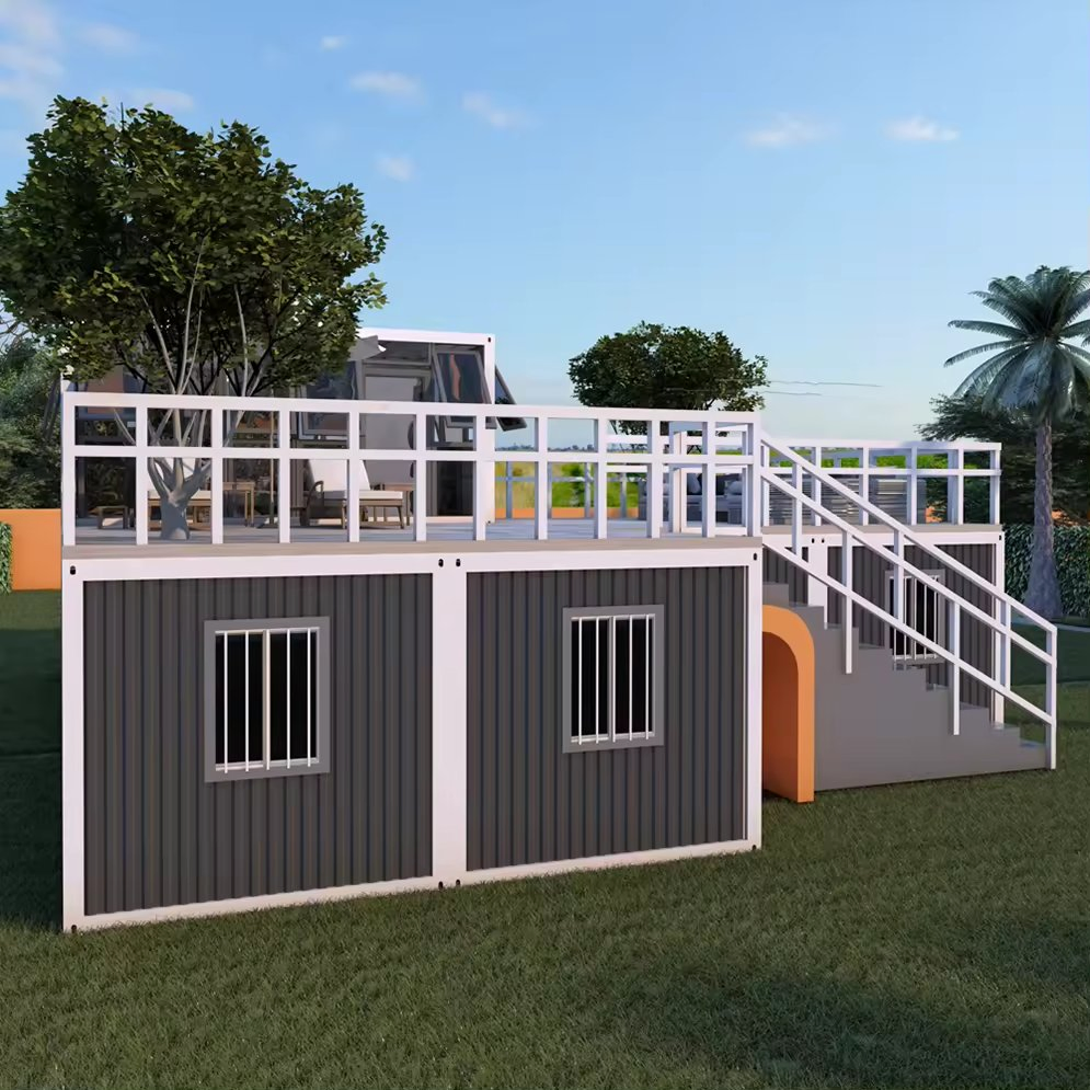 Customized Detachable 2 Floors Luxury Prefabricated Mobile Home Modular House Tiny Home Prefab Container Houses Villa