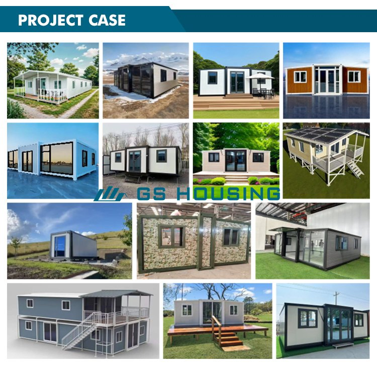 GS Housing EPS/ PUR /Rockwool Sandwich Panel Plastic Film Packaging Mobile House Expandable Office with Bathroom Kitchen Prefab Tiny Container House