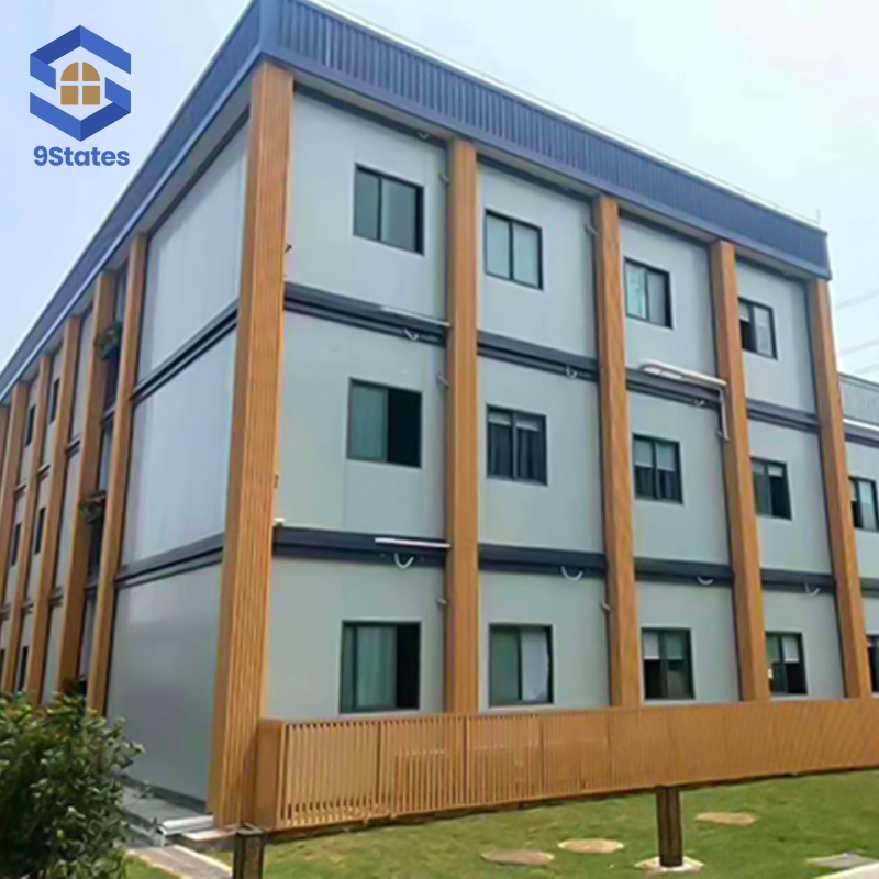 20FT Prefabricated Portable House Customized Size Stackable Impact Resistant UV Resistant Anti Rust Modular Dormitory Office Fold Container House Prefab House