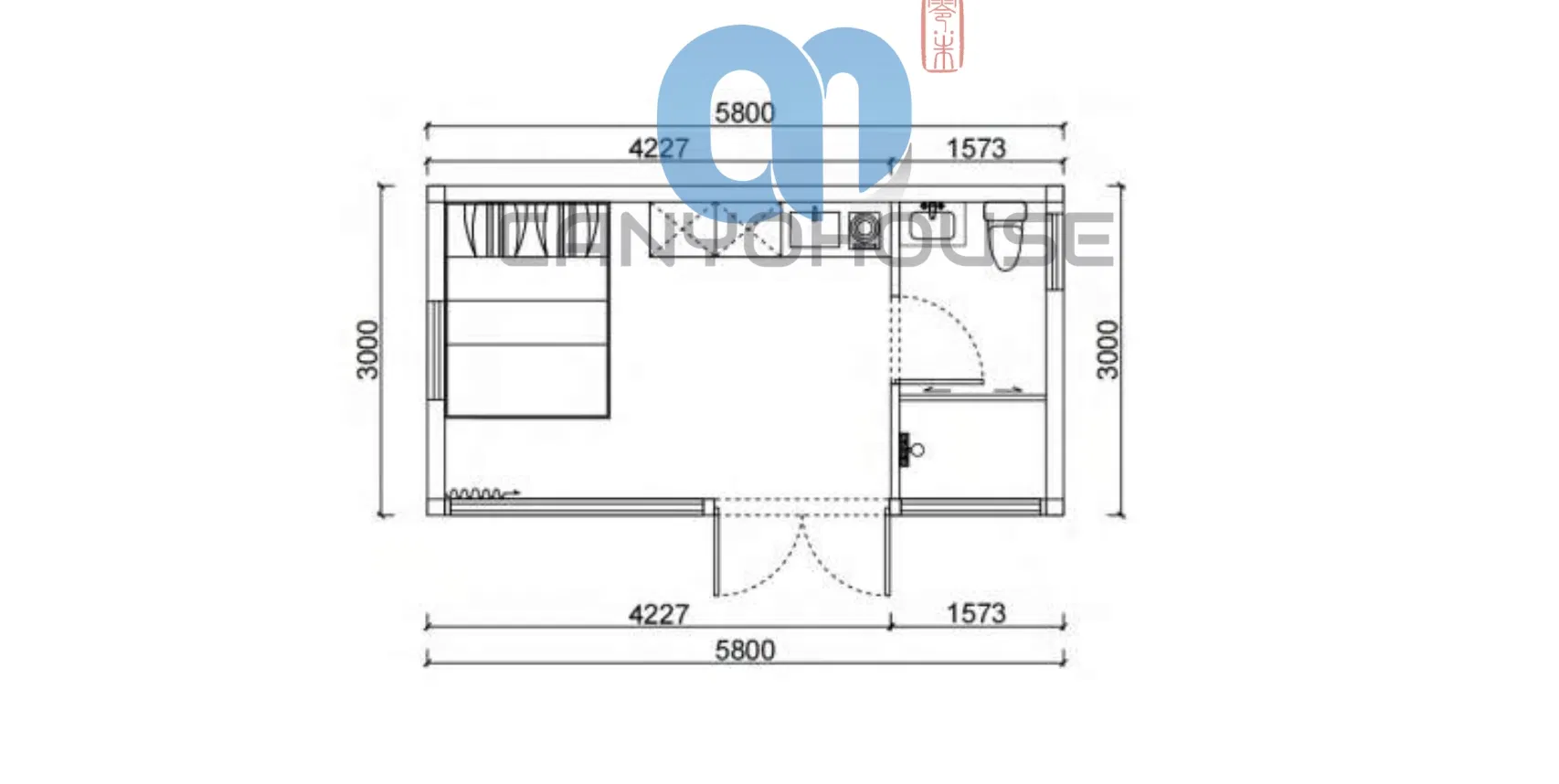 Fireproof Prefabricated Portable Mobile Modular Prefab Container Space Capsule Cabin House Home