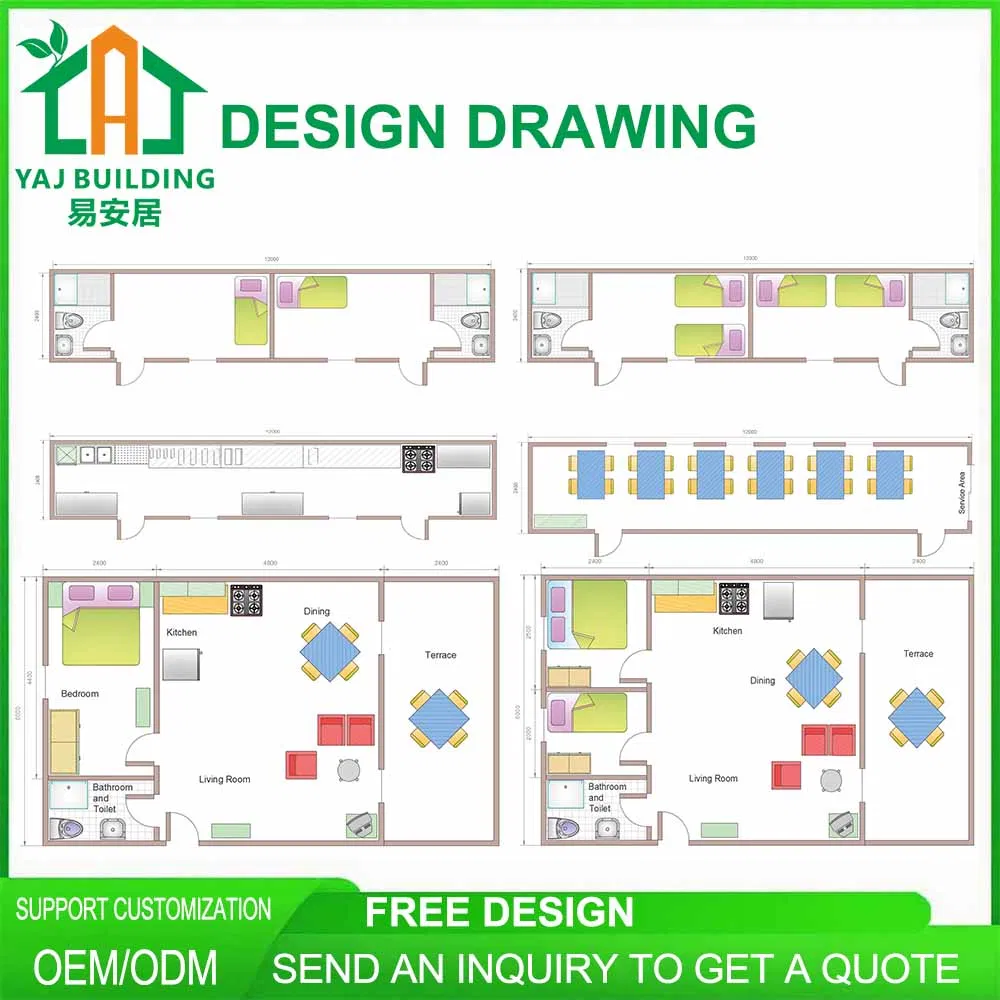 Prefabricated House Customized 20FT 40FT Container Cabin Fireproof Modular Container Prefab House