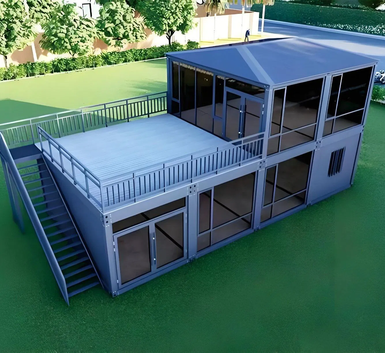 20FT Customized Warm Tiny Steel Modular Prefab Prefabricated Container House Home Villa with Terrace