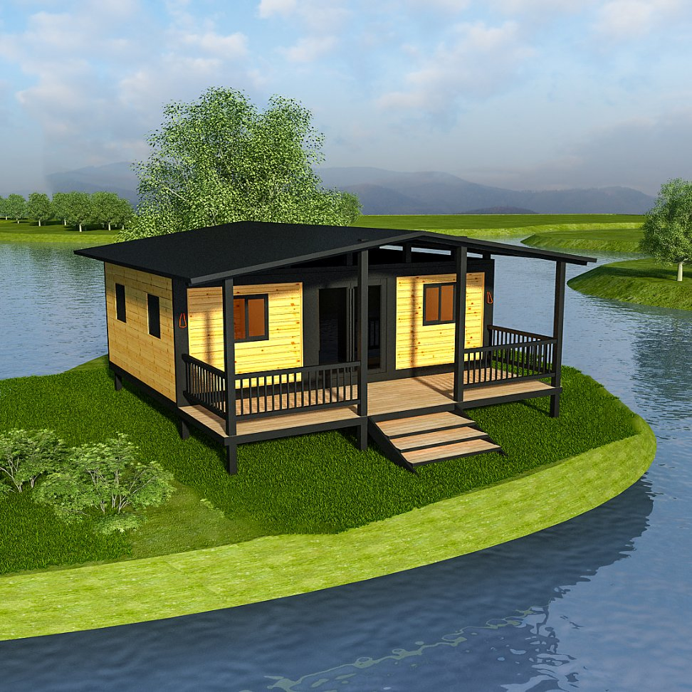 Fireproof EPS/PU Panel Expandable Container House Insulated Modular Prefabricated Home