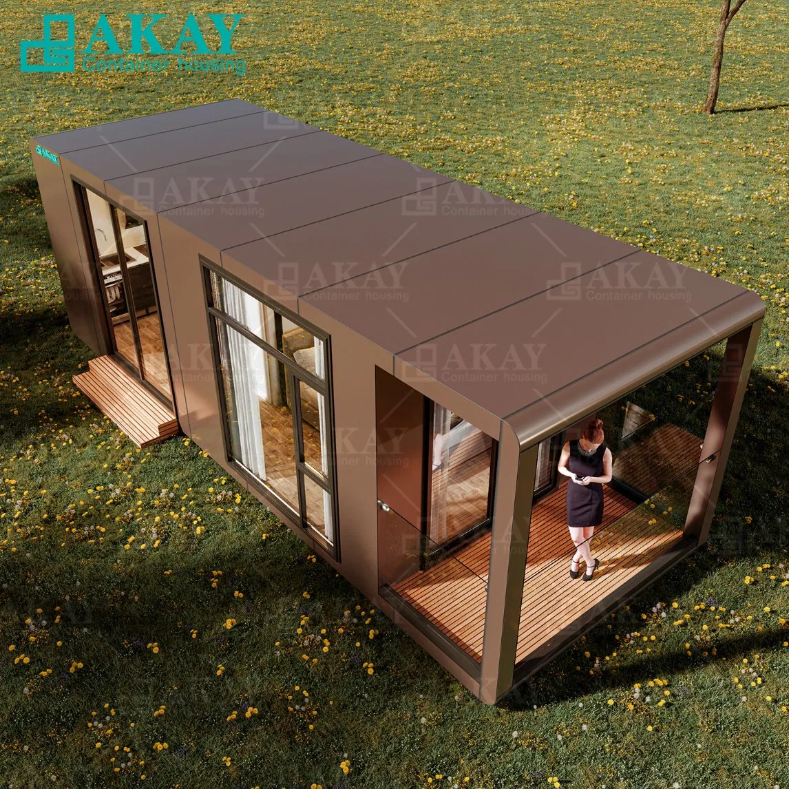 3*9 Apple Warehouse Aluminum Alloy Outer Panel Prefab Container House Prefabricated-Building