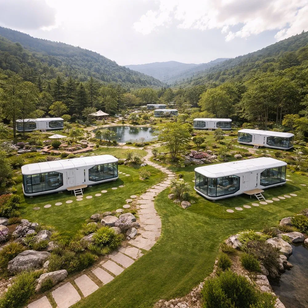 China Supplier OEM Modern Mobile Office Apartment Villa Accomodation Prefab Capsule House with Kitchen and Bathroom