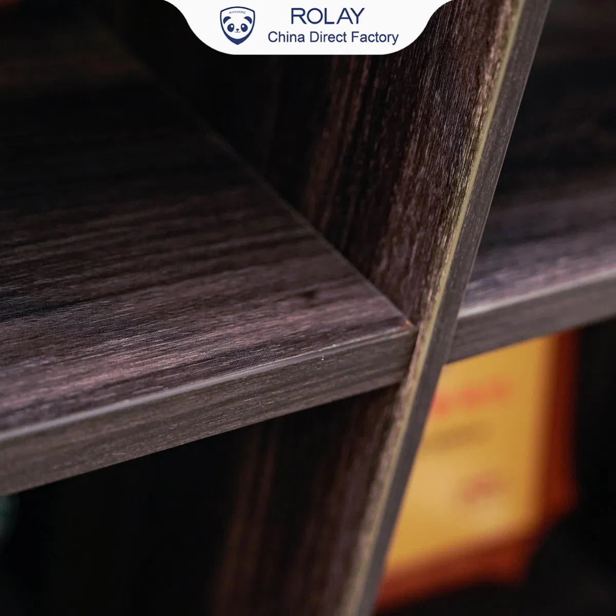 Factory Tamper Resistant Rustproof Frame Wood Grain Transfer Glossy Aluminum Display Rack Unit