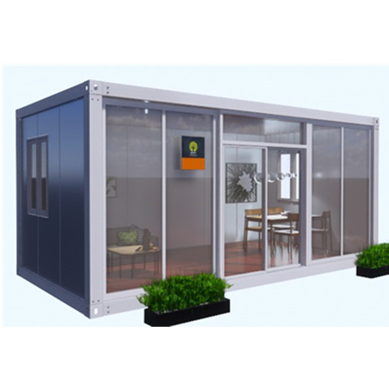 China Luxury Prefab/Prefabricated Steel Mobile Modular Portable Flat Pack Small Garden 10FT 20FT 40FT Glass Shipping Container Site House Home Office for Sale